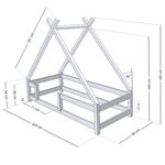 Lit cabane enfant TAHUKA 90 x 200 bleu clair