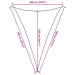 vidaXL Voile d'ombrage 160 g/m² Anthracite 5x7x7 m PEHD