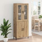 vidaXL Haut Armoire Montage mural Chêne artisanal 69 5 x 34 x 180 cm
