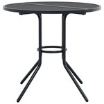 vidaXL Table de patio ronde anthracite acier enduit de poudre