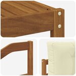 vidaXL Ensemble de canapés d'extérieur 5 pc Naturel et Crème