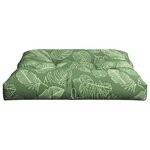 vidaXL Coussin de palette motif de feuilles 80x80x12 cm tissu