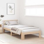 vidaXL Cadre de lit avec tête de lit Naturel 100 x 200 cm Pin massif