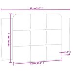 vidaXL Coussin de tête de lit blanc 80 cm similicuir