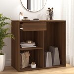 vidaXL Armoire cosmétique Chêne marron 80x40x75 cm Bois d'ingénierie