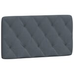 vidaXL Cadre de lit sans matelas gris foncé 100x200 cm velours
