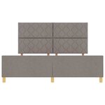 vidaXL Cadre de lit avec tête de lit Taupe 180 x 200 cm tissu