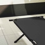 vidaXL Lit de camping pliant 2 Pièces Noir 210 x 80 x 46 cm Tissu Oxford