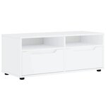 vidaXL Meuble TV VISNES blanc 100x40x38 cm bois d'ingénierie