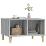 vidaXL Table basse Sonoma gris 60x50x36 5 cm Bois d'ingénierie