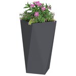 vidaXL Jardinière Anthracite 40 x 40 x 75 cm Acier