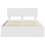 vidaXL Cadre de lit avec tête de lit Blanc 160 x 200 cm Pin massif
