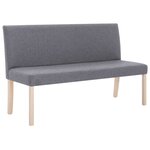 vidaXL Banc 139 5 cm Gris clair Polyester
