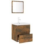 vidaXL Meubles de salle de bain Chêne fumé Bois d'ingénierie