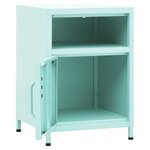 vidaXL Table de chevet Vert menthe 35x35x51 cm Acier