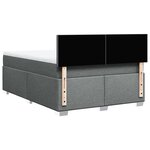 vidaXL Sommier à lattes de lit avec matelas Gris foncé 140x200cm Tissu
