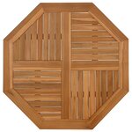 vidaXL Dessus de table 90x90x2 5 cm octogonal bois de teck massif