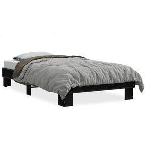 vidaXL Cadre de lit sans matelas noir 100x200 cm