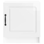 vidaXL Cabinet de chevet Blanc brillant 43 x 34 5 x 47 cm
