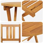 vidaXL Ensemble Bistro Pliable 3 Pièces en Bois Massif d'Acacia