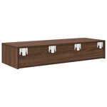 vidaXL Étagère murale avec tiroirs chêne marron bois d'ingénierie