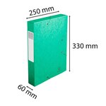 Chemise 3 rabats Exacompta  Cartobox dos de 2.5, 4, 5 et 6cm en carte lustrée coloris au choix.