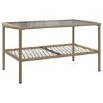 vidaXL Salon de jardin avec coussins 4 Pièces beige résine tressée