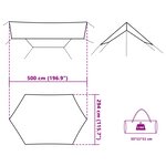 vidaXL Bâche de camping vert 500x294 cm imperméable