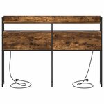 vidaXL Tête de lit avec étagère Chêne fumé 150 cm Bois d'ingénierie