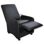 vidaXL Fauteuil pliable noir similicuir