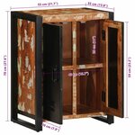 vidaXL Buffet multicolore 55x35x70 cm bois massif récupération