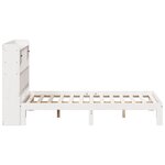 vidaXL Lit bibliothèque sans matelas blanc 160x200 cm bois pin massif