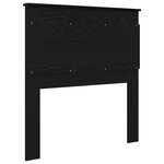 vidaXL Tête de lit avec tête de lit Chêne noir 80 cm Bois d'ingénierie