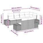 vidaXL Ensemble de canapé de jardin avec coussin 7 Pièces Gris clair