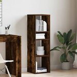 vidaXL Bibliothèque chêne fumé 34x31x112 cm bois d'ingénierie