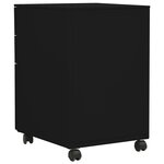 vidaXL Classeur mobile Noir 39x45x60 cm Acier
