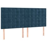 vidaXL Sommier à lattes de lit et matelas Bleu foncé 180x200cm Velours