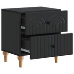 vidaXL Cabinet de chevet Noir 43 x 34 5 x 48 cm Bois d'ingénierie