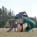 Aire de jeux - Toboggan gris et toboggan tubulaire - Noud
