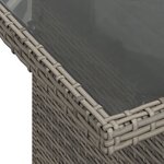 vidaXL Salon de jardin avec coussins 7 Pièces gris résine tressée