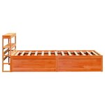 vidaXL Cadre de lit et tête de lit cire marron 100x200 cm bois de pin