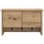 vidaXL Porte-manteau mural avec porte chêne artisanal 50 x 20 x 30 cm