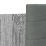 vidaXL Cadre de lit tête de lit et lumières LED sonoma gris 90x190 cm
