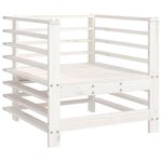 vidaXL Chaises de jardin et coussins lot de 2 blanc bois de pin massif