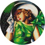 Monnaie YOUNG GIRL IN GREEN Tamara de Lempicka Great Micromosaic Passion 3 Oz Argent 20$ Palau 2021