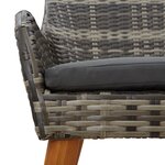 vidaXL Ensemble de salle à manger de jardin 5 pièces en Gris Poly Rattan