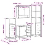 vidaXL Ensemble de meubles de salle de bain 4 Pièces chêne marron