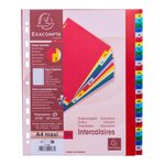 EXACOMPTA Intercalaires touches mprimées polypropylène opaque 12/100e Format A4+