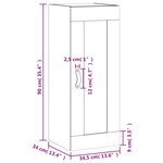 vidaXL Armoire murale sonoma gris 34 5x34x90 cm bois d'ingénierie