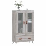 vidaXL Buffet haut sonoma gris 69 5x31x115 cm bois d'ingénierie